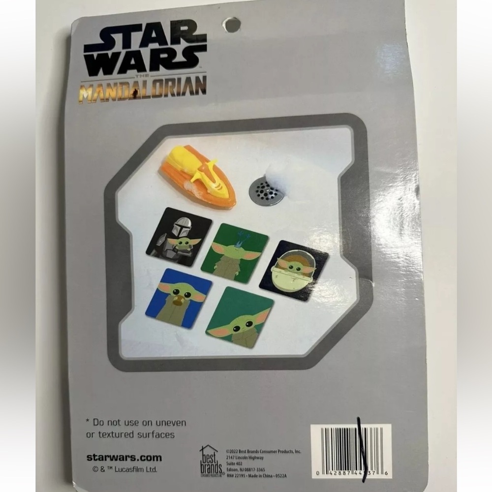 4/$20 Disney's "StarWars: TheMandalorian" 5(PK) rubber AntiSlip Tub Treads